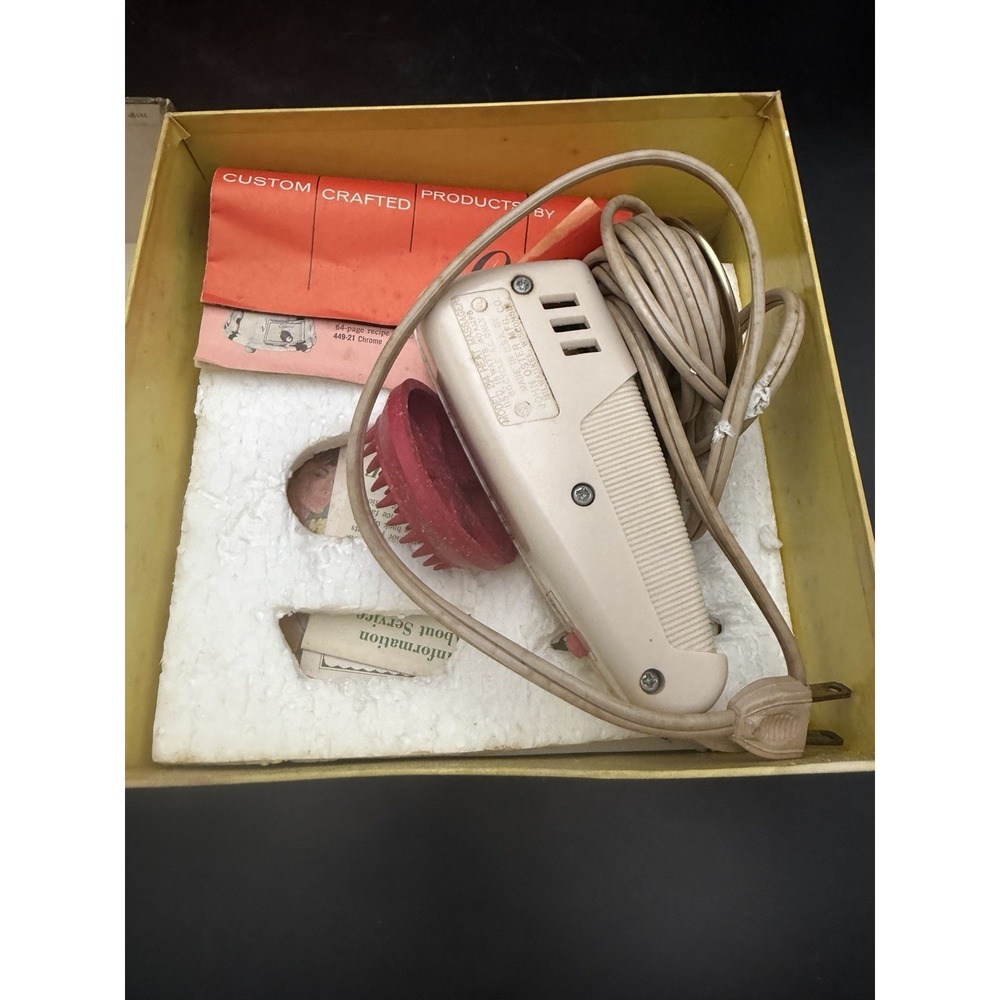 Vintage Oster Infra-Red Heat Massager Model 214-01 w/ Box Manual Scalp - Picture 3 of 7
